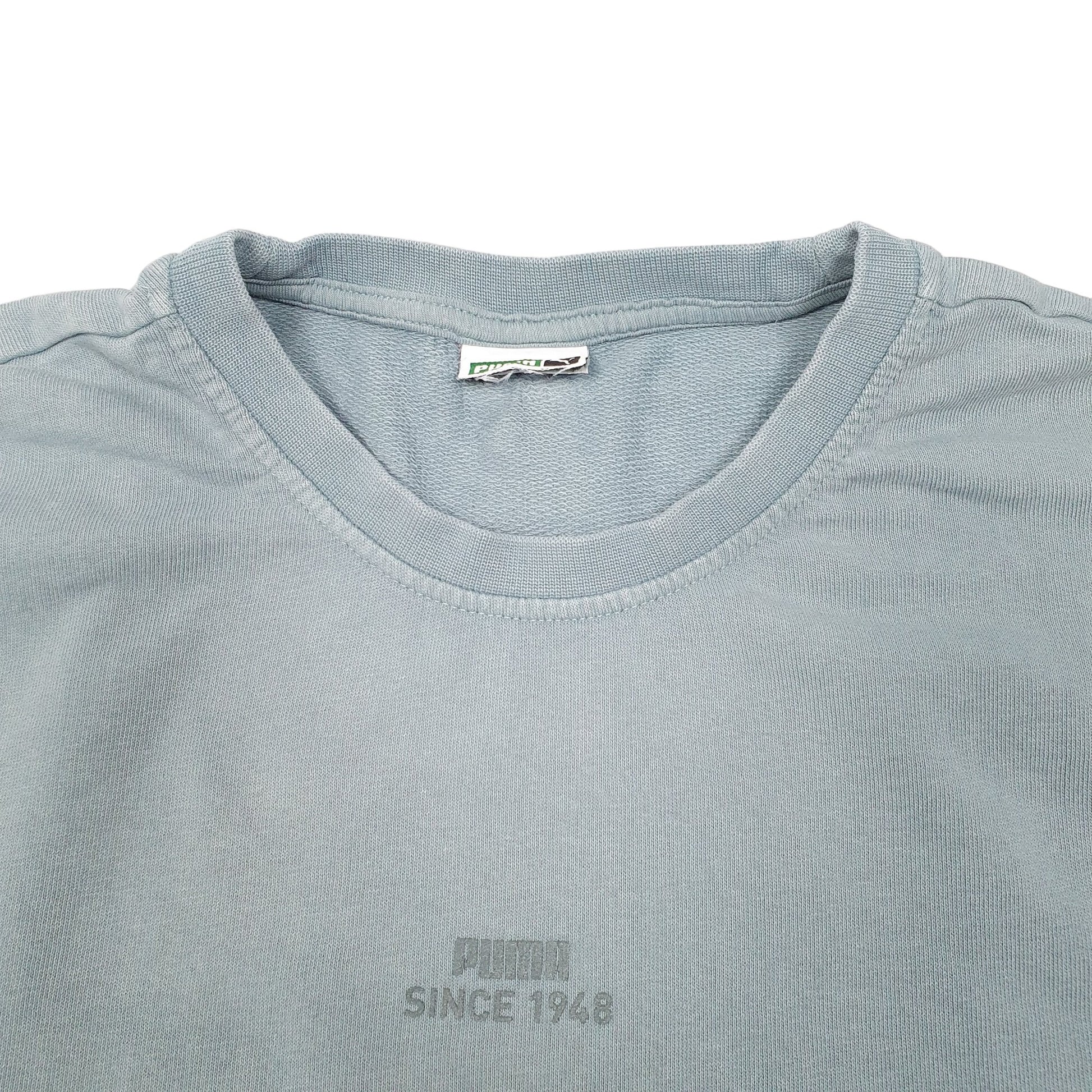 Mens Blue Puma Since 1948 Crewneck Jumper