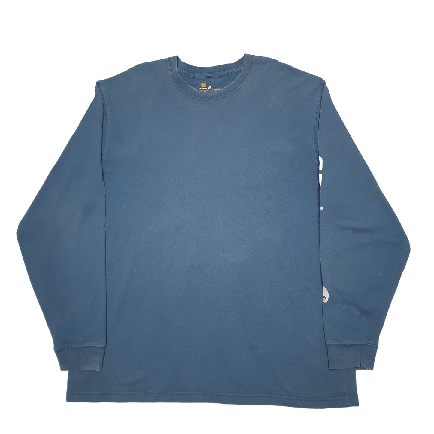 Mens Blue Carhartt  Long Sleeve T Shirt