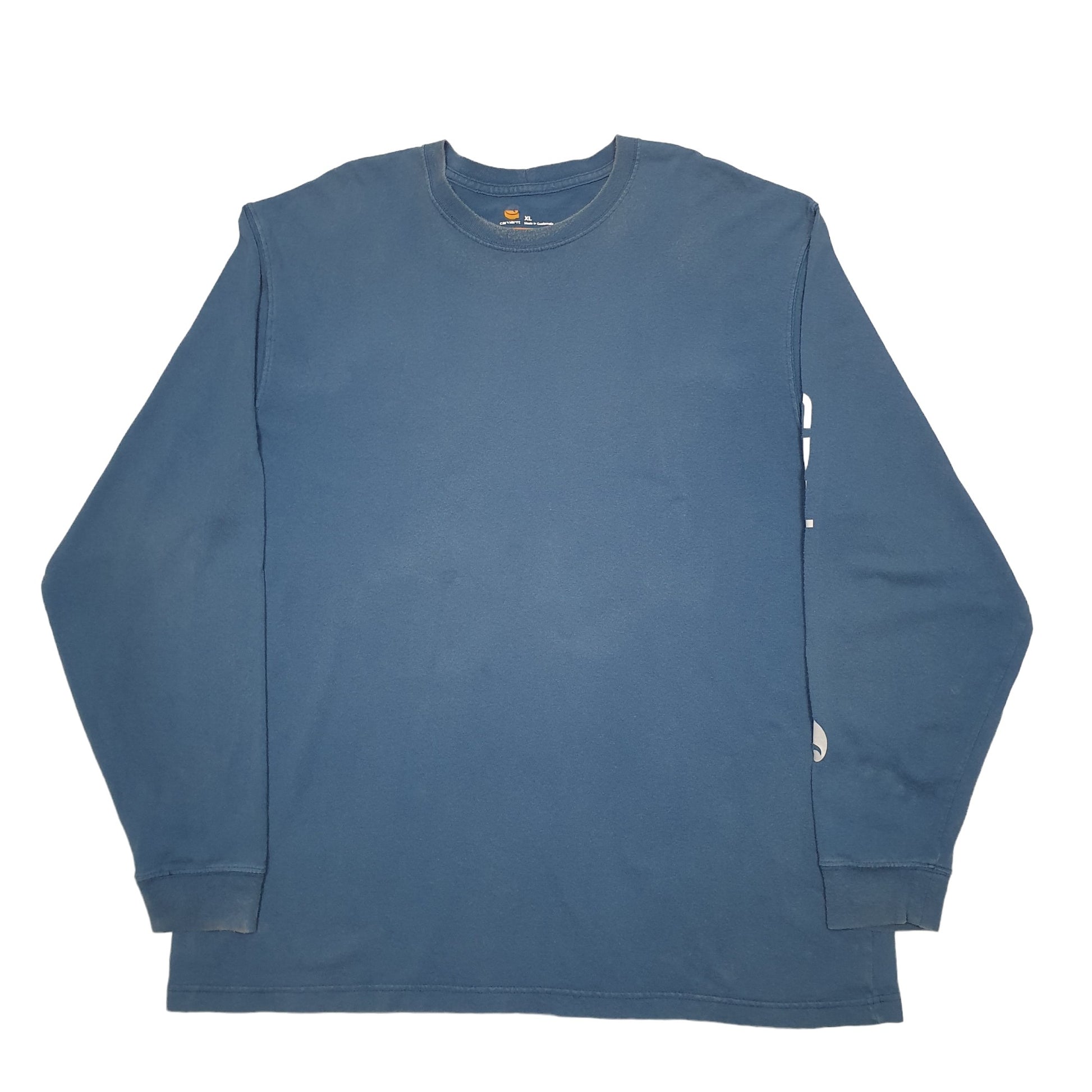 Mens Blue Carhartt  Long Sleeve T Shirt