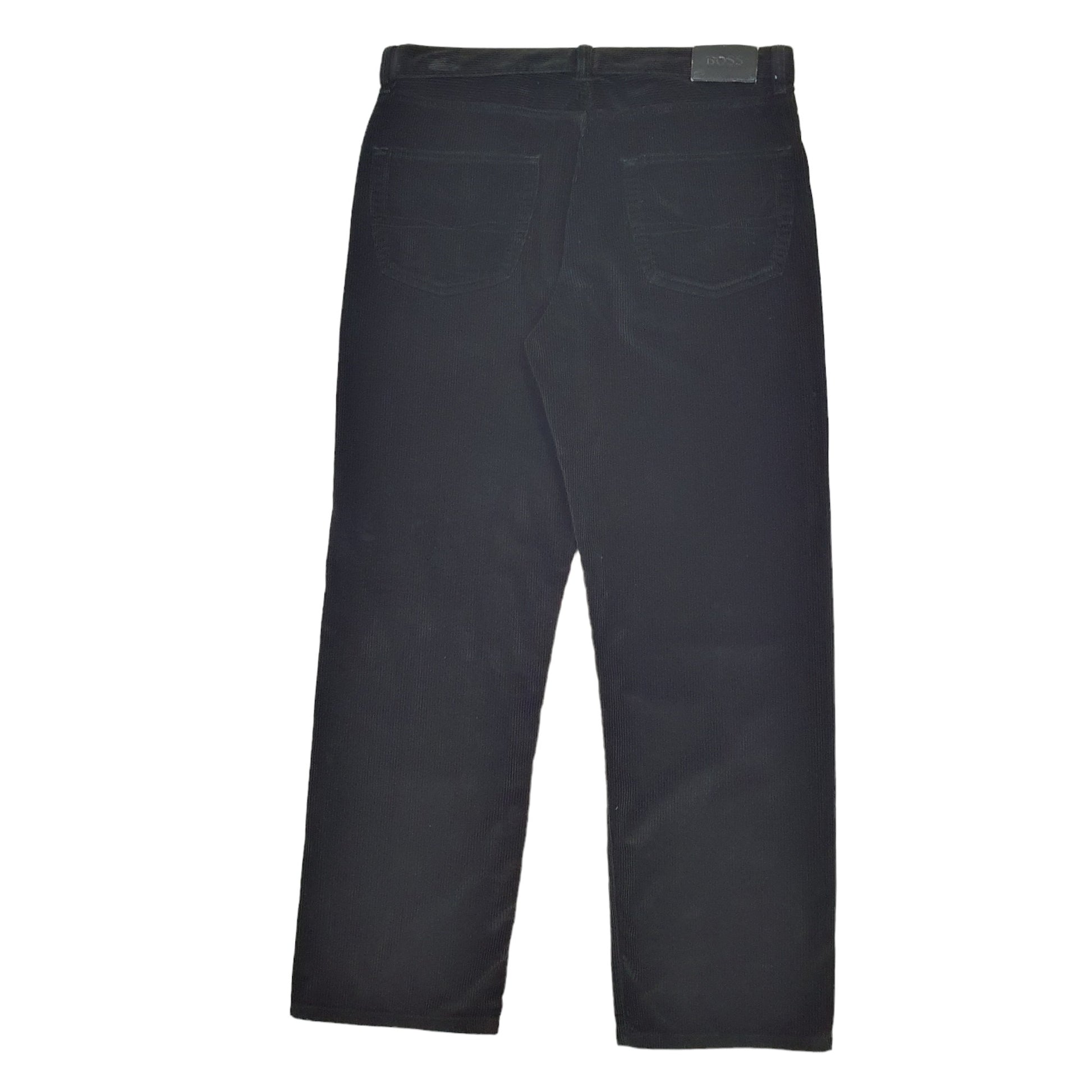 Mens Black Hugo Boss  Corduroy Trousers