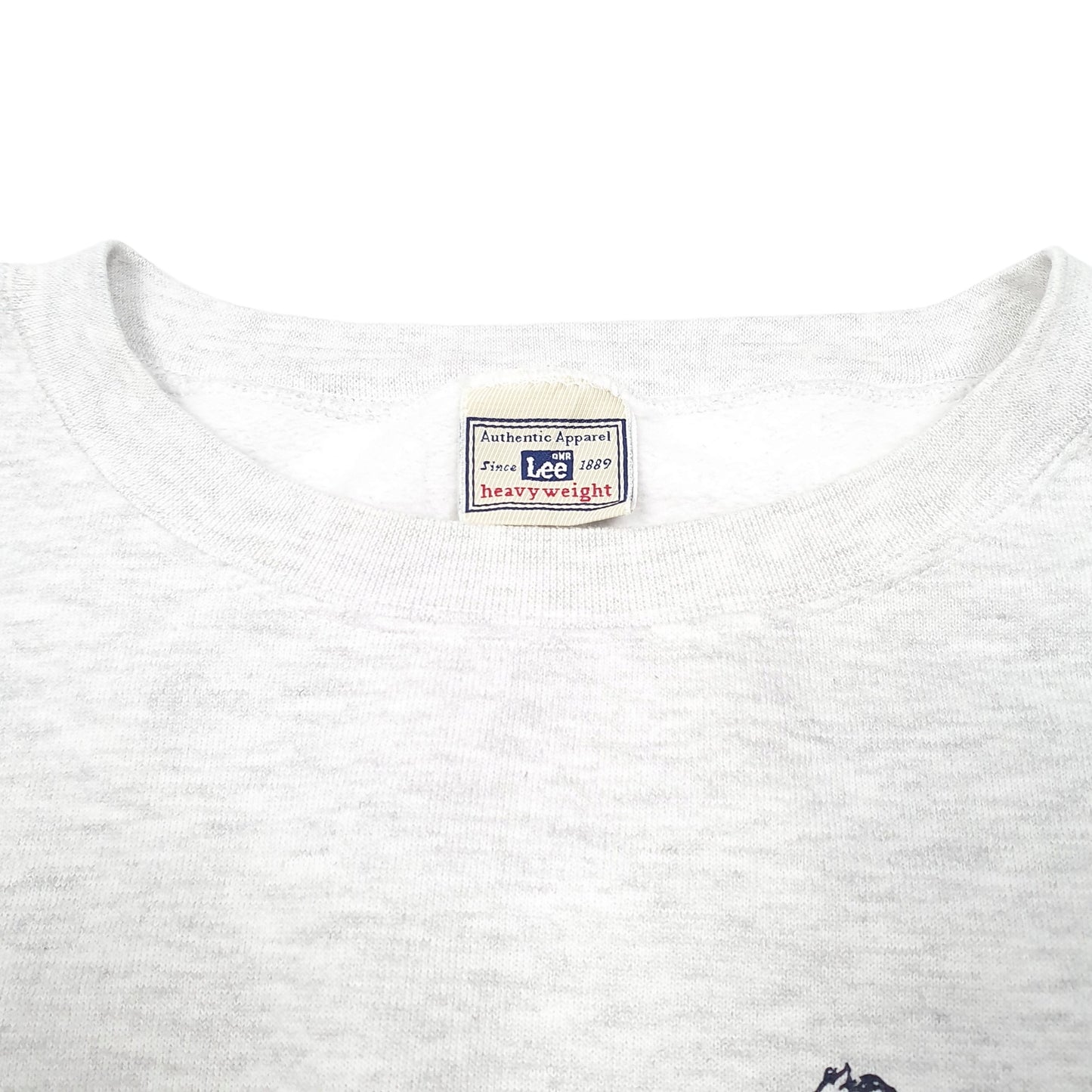 Mens Grey Lee Assateague Island Heavyweight Vintage Crewneck Jumper