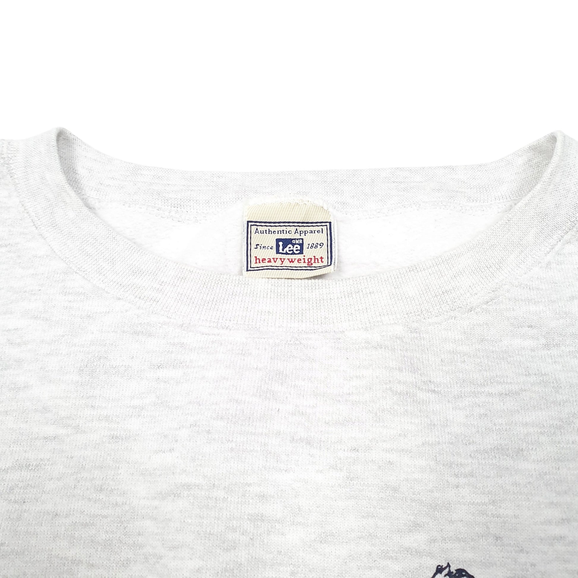 Mens Grey Lee Assateague Island Heavyweight Vintage Crewneck Jumper