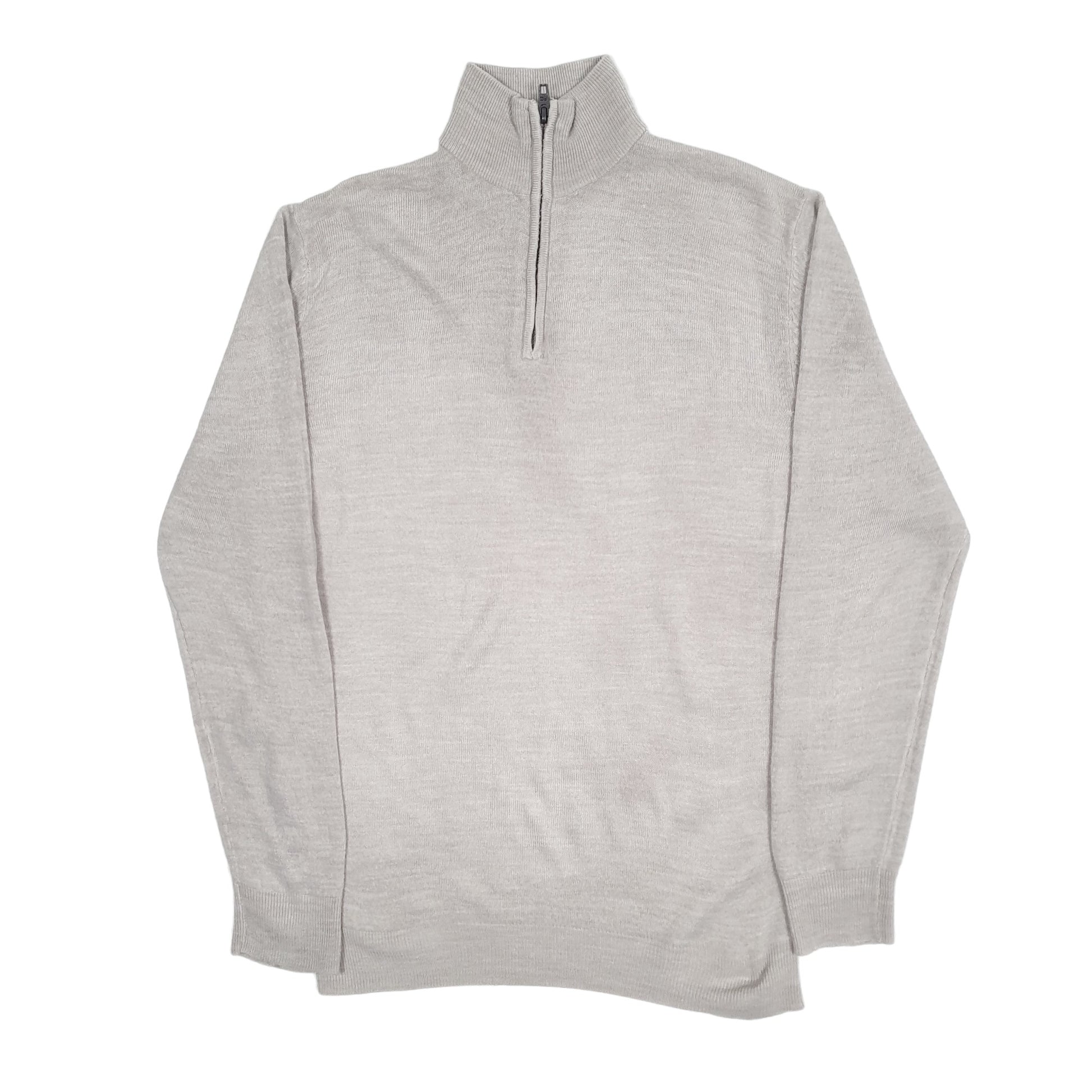 Mens Grey French Connection  Quarter Zip Jumper