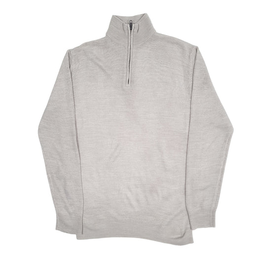 Mens Grey French Connection  Quarter Zip Jumper