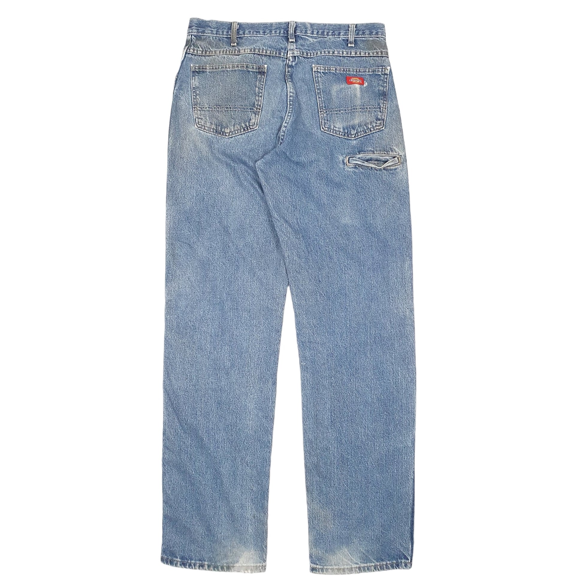 Mens Dickies Carpenter Regular Fit Blue Double Knee Jeans W34 L36