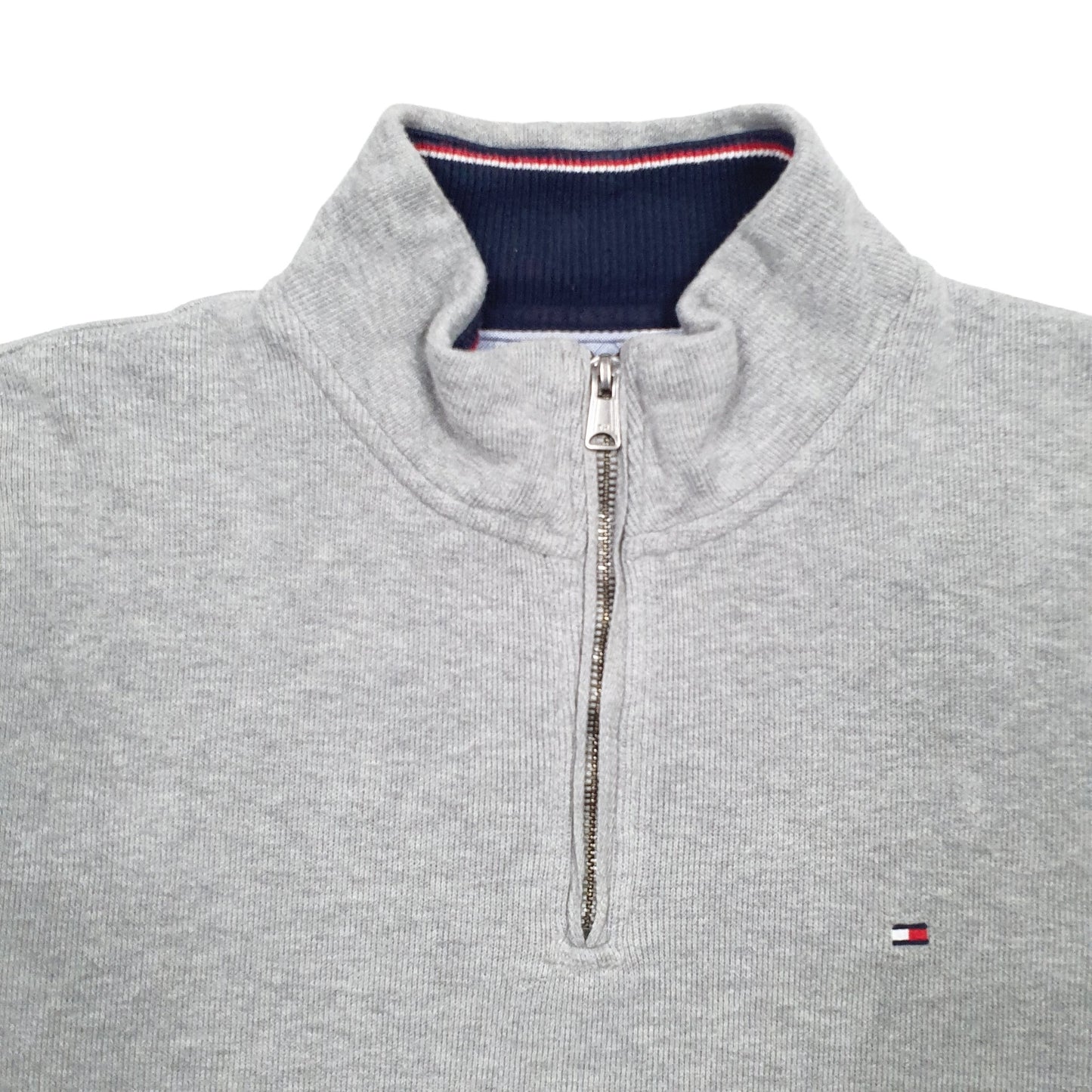 Mens Grey Tommy Hilfiger  Quarter Zip Jumper