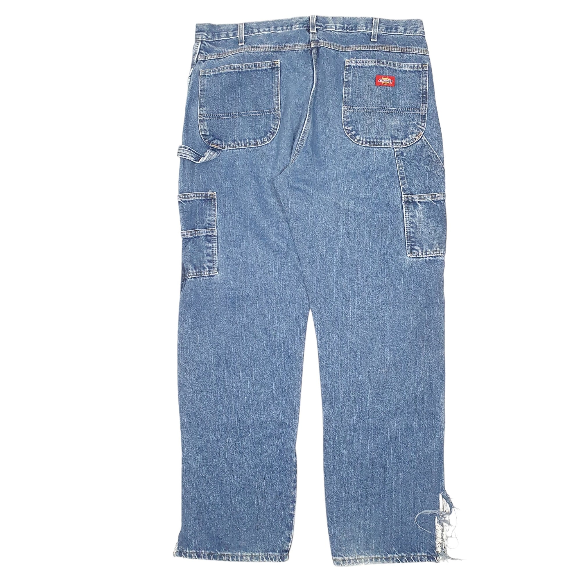 Mens Dickies Carpenter Regular Fit Blue Double Knee Jeans W38 L34