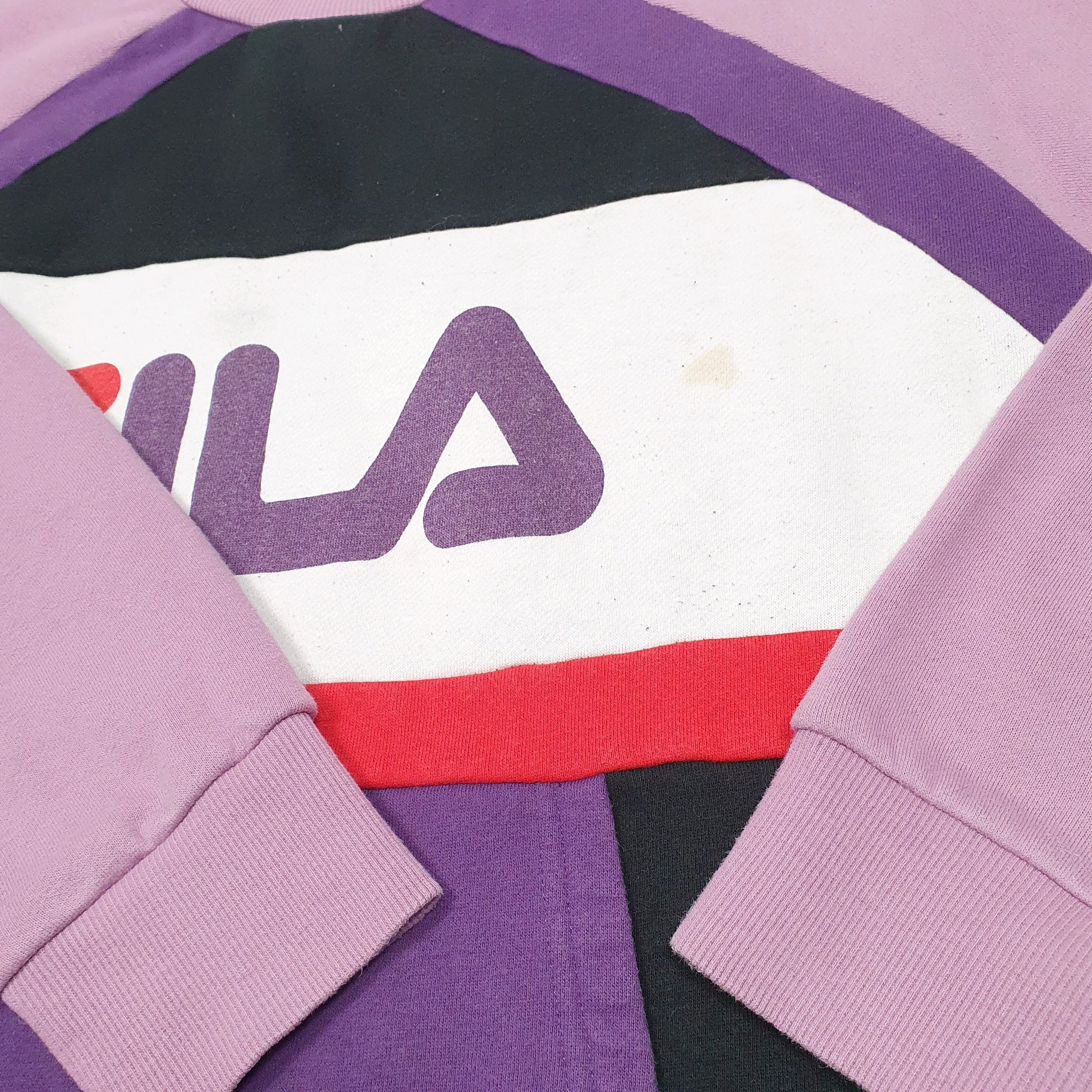 Mens Purple Fila  Crewneck Jumper