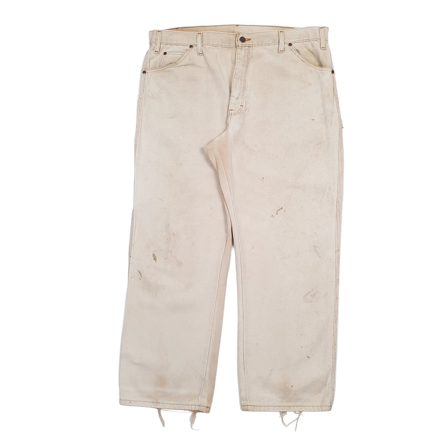 Mens Cream Dickies  Carpenter Trousers