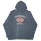 Mens Black Harley Davidson Hoodie Motorcycles Biker Full Zip Jumper