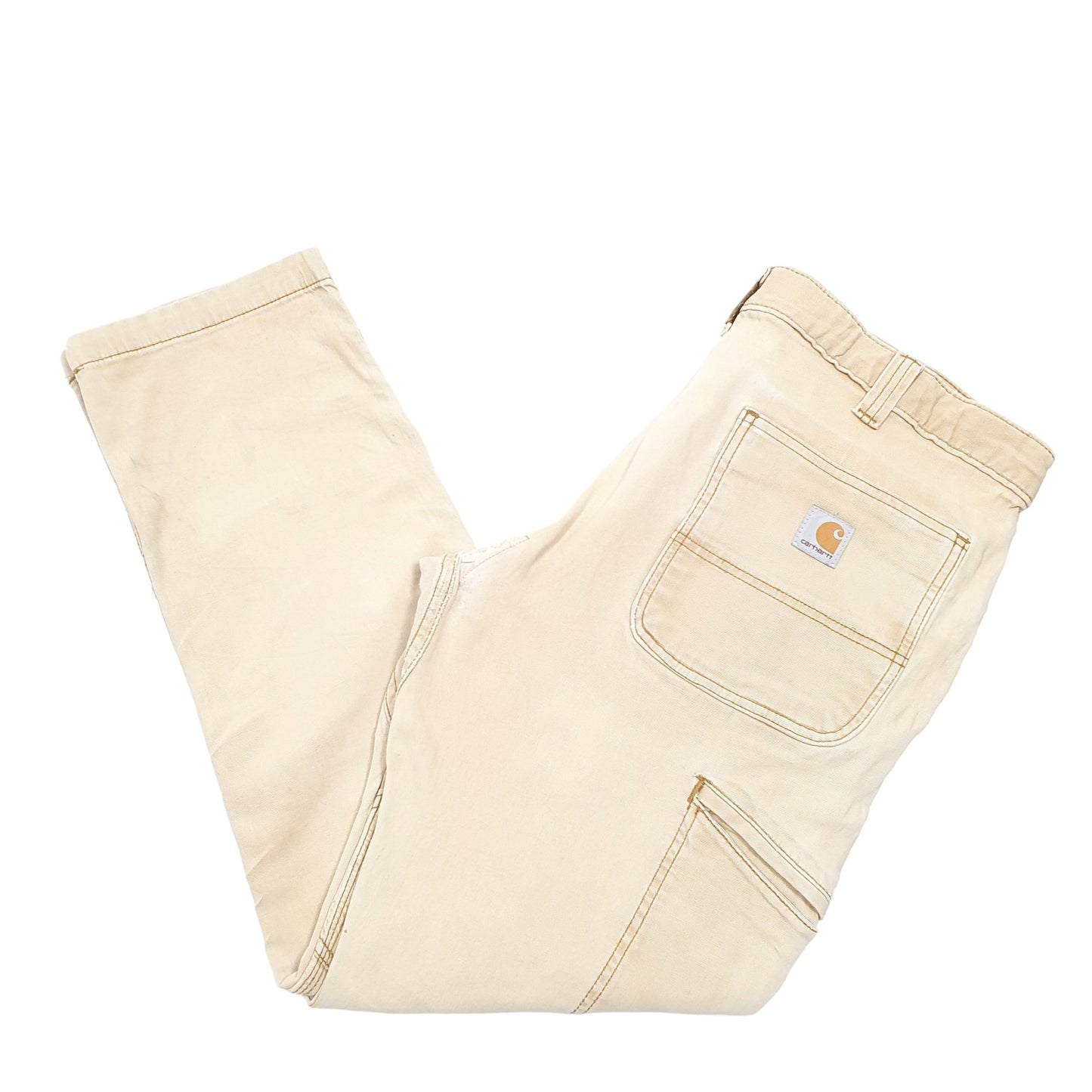 Mens Tan Carhartt Relaxed Carpenter Trousers