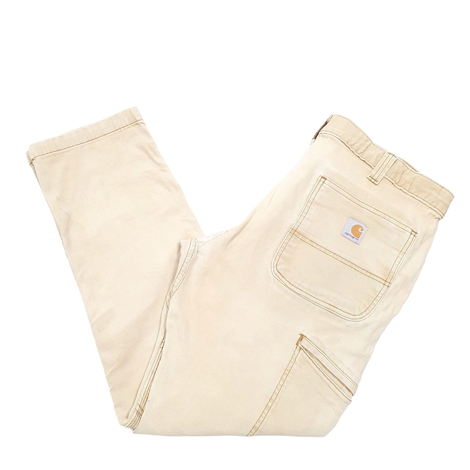 Mens Tan Carhartt Relaxed Carpenter Trousers