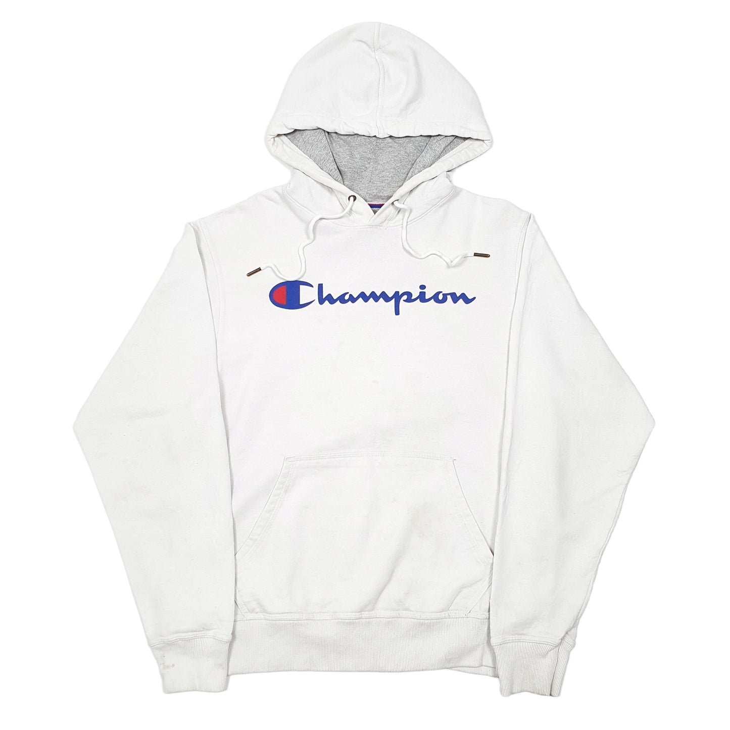 Mens White Champion  Hoodie Jumper
