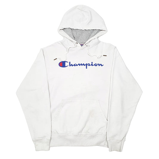 Mens White Champion  Hoodie Jumper