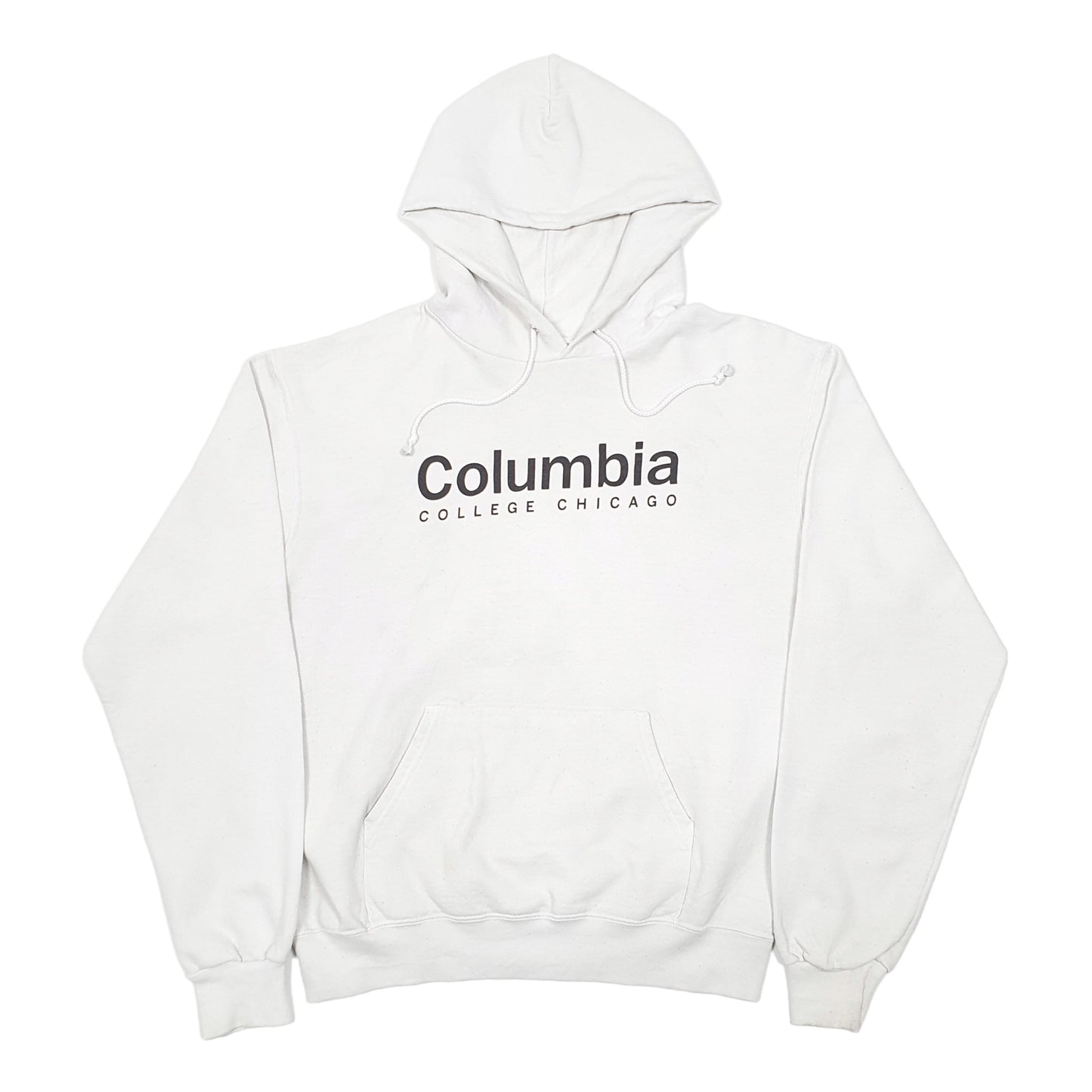Mens White Champion Columbia College Chicago USA Hoodie Jumper