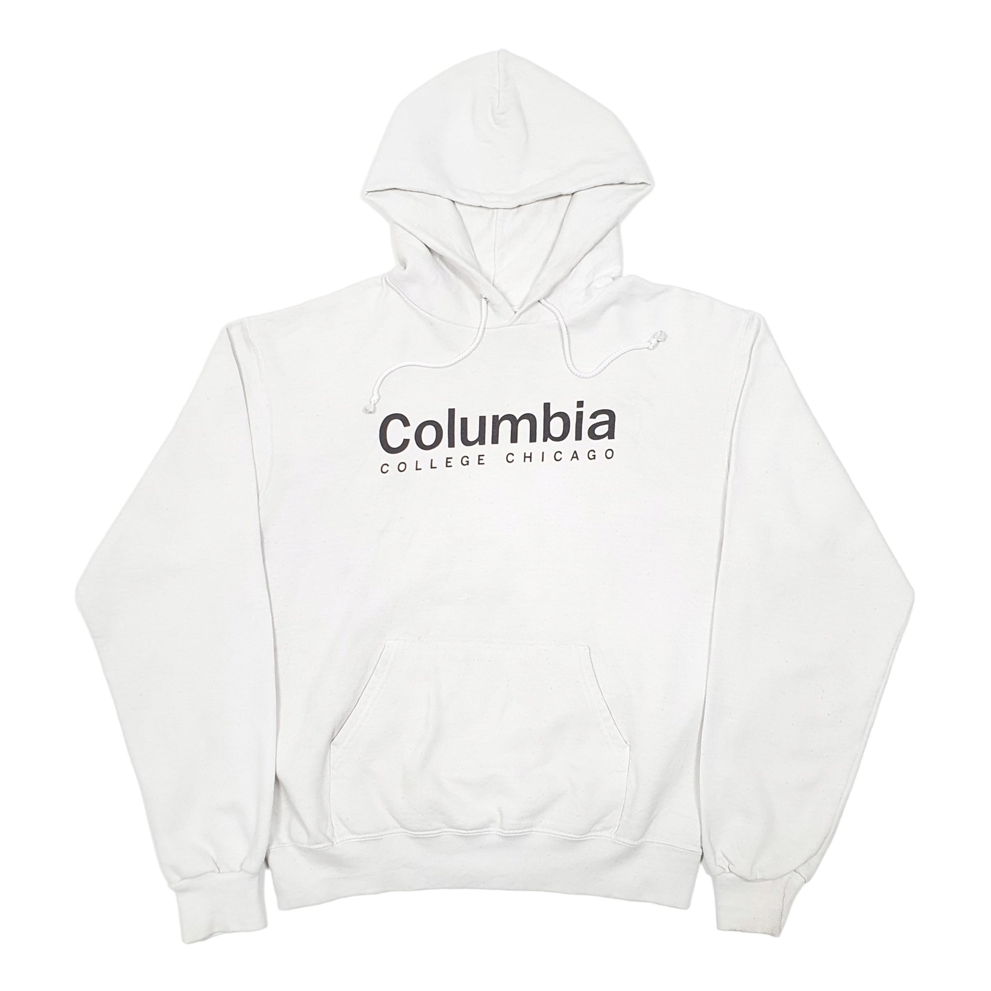 Mens White Champion Columbia College Chicago USA Hoodie Jumper