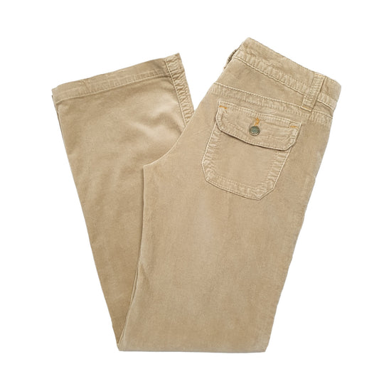 Womens Beige Old Navy Stretch Fit Corduroy Trousers