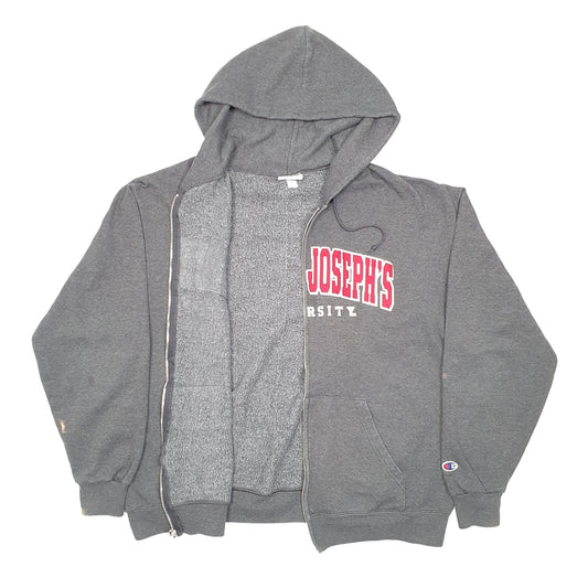 Mens Grey Champion Saint Joseph's University USA Hoodie Full Zip Jumper