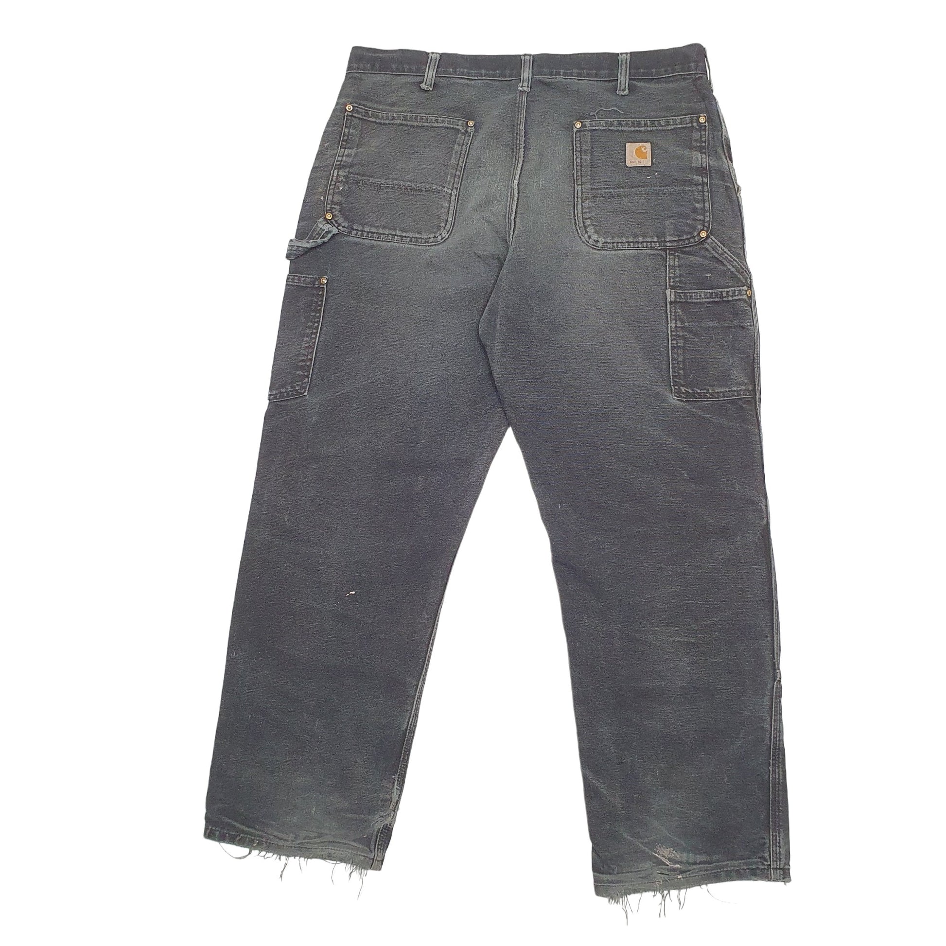 Mens Black Carhartt B01 Carpenter Trousers