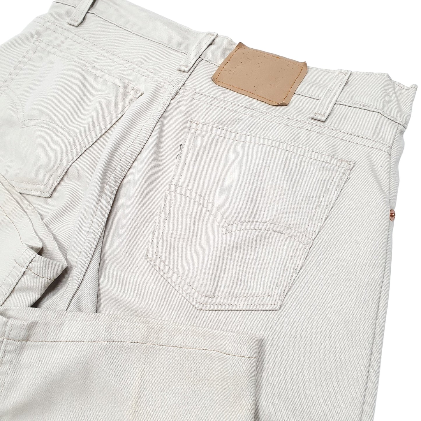 Mens Beige Levis Vintage Made In USA 90s Casual JeansW33 L30