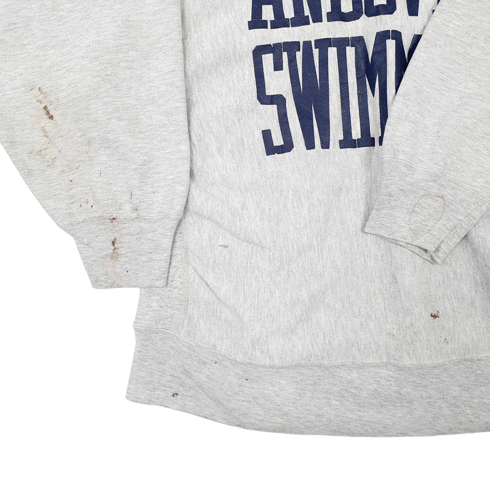 Mens Grey Camber Reverse Weave Vintage 1990s Made in USA Crewneck Jumper