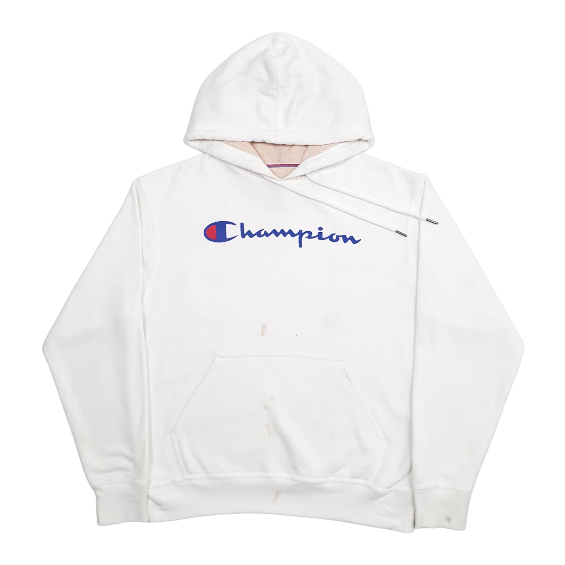 Mens White Champion  Hoodie Jumper