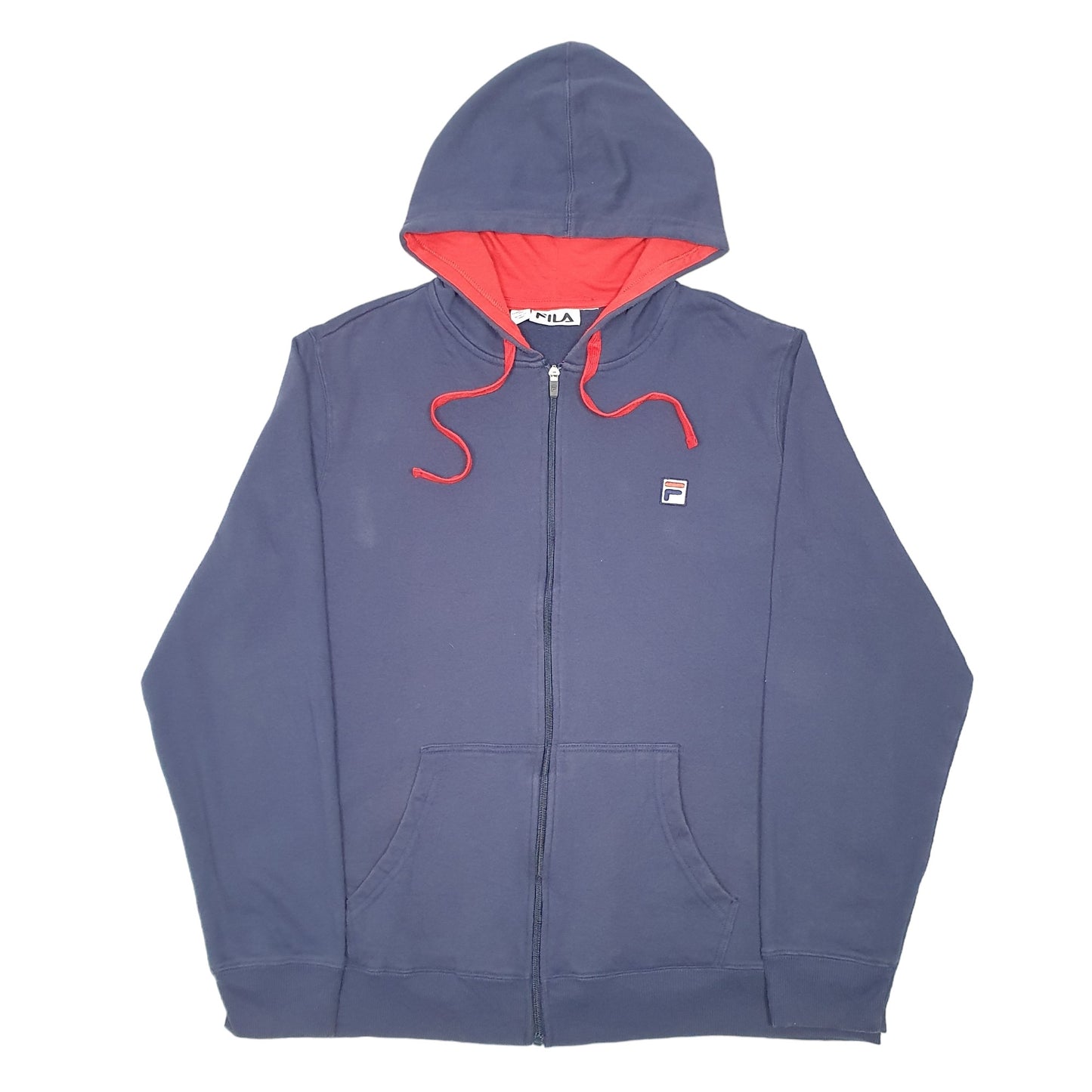 Mens Navy Fila  Full Zip Jumper