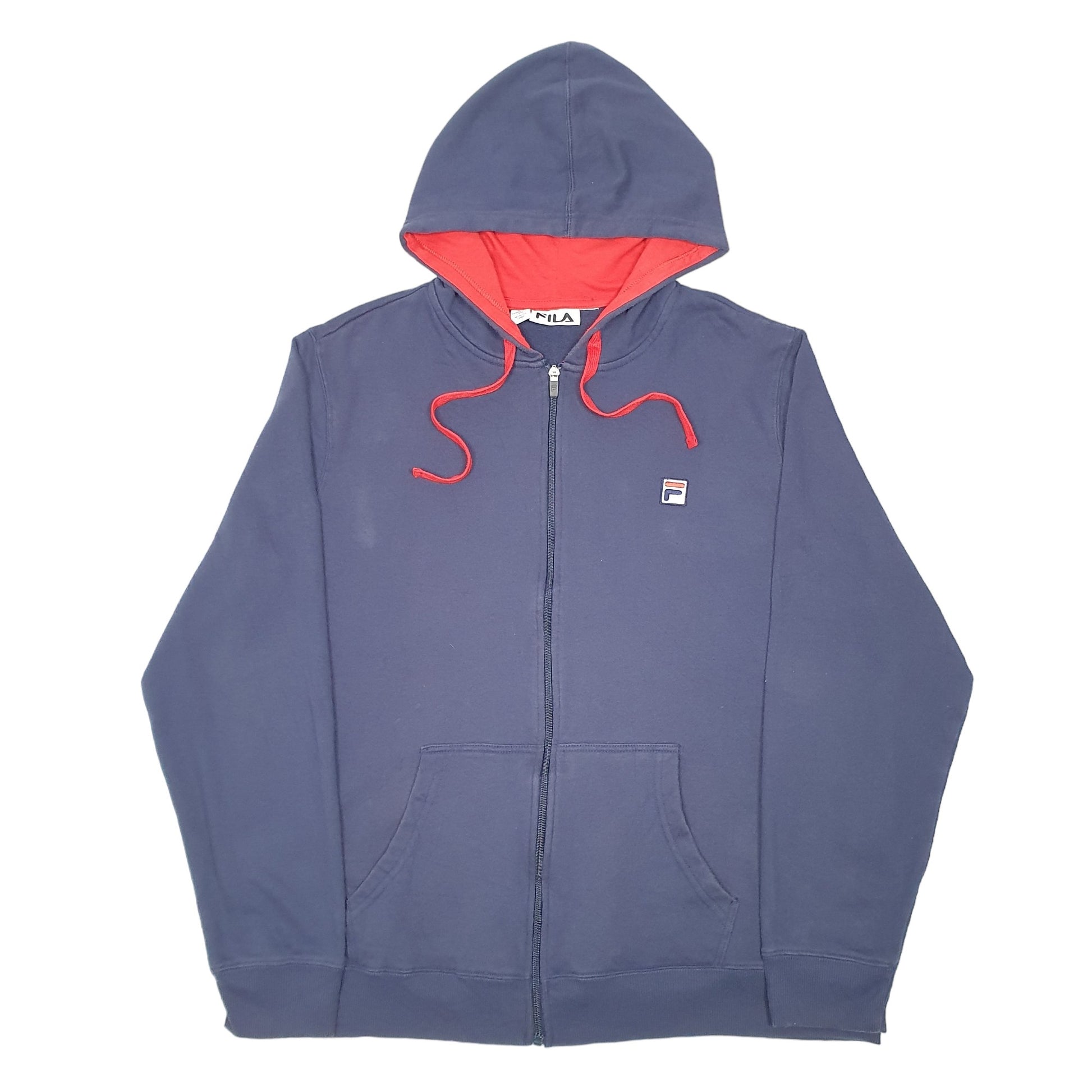 Mens Navy Fila  Full Zip Jumper