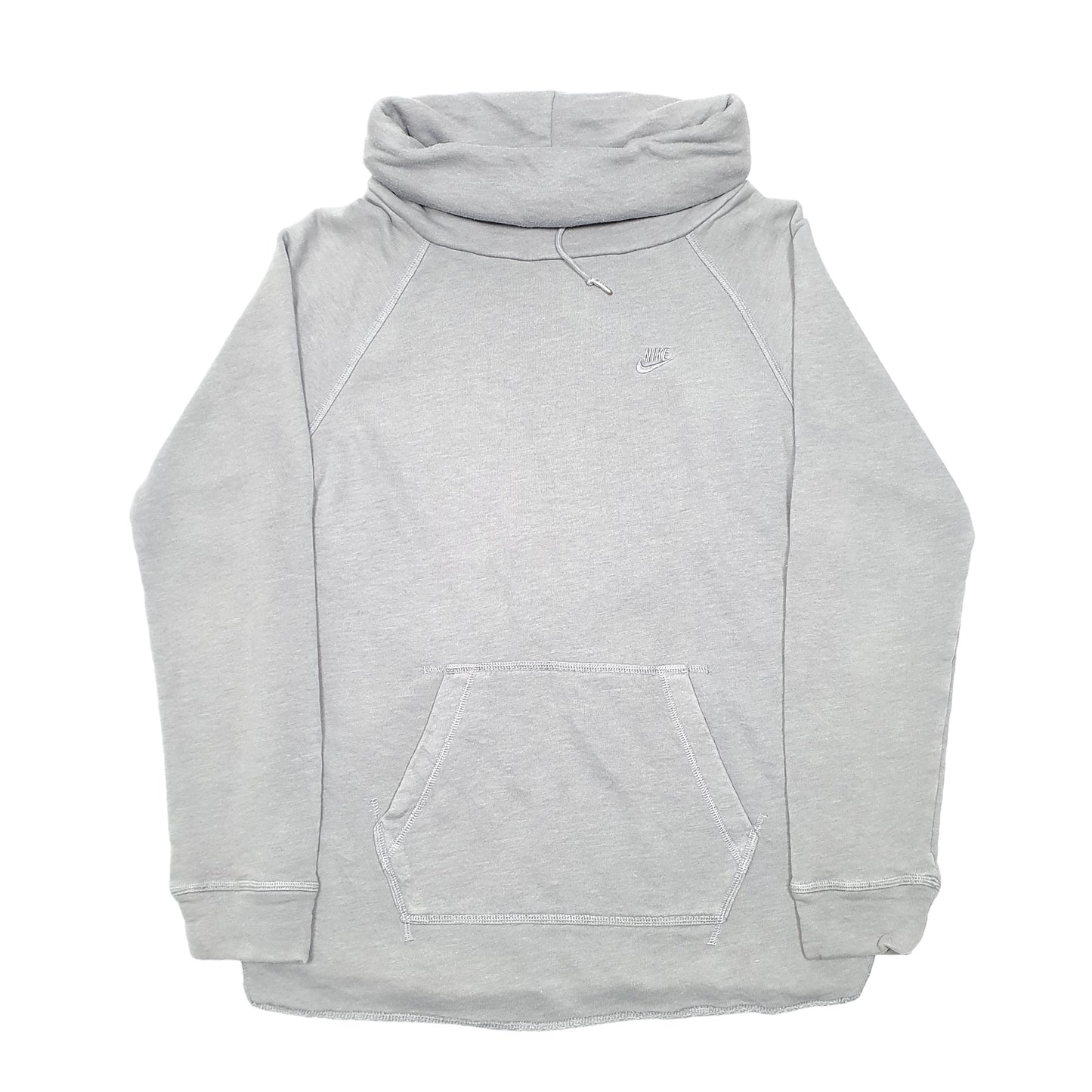 Mens Grey Nike Roll Neck Snood Sportswear Hoodie Jumper
