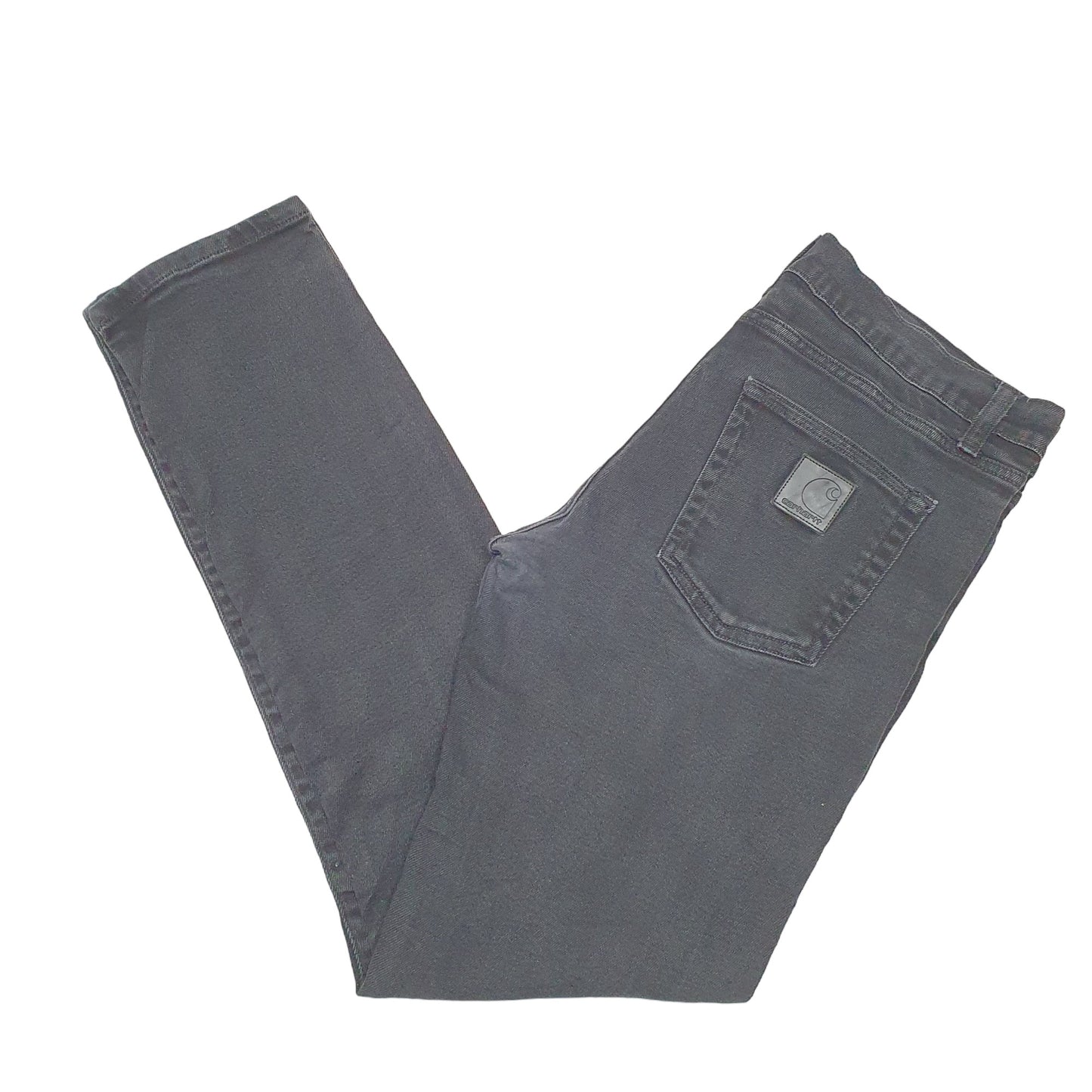 Mens Black Carhartt Rebel Pant WIP Stretch Tapered Casual JeansW34 L32