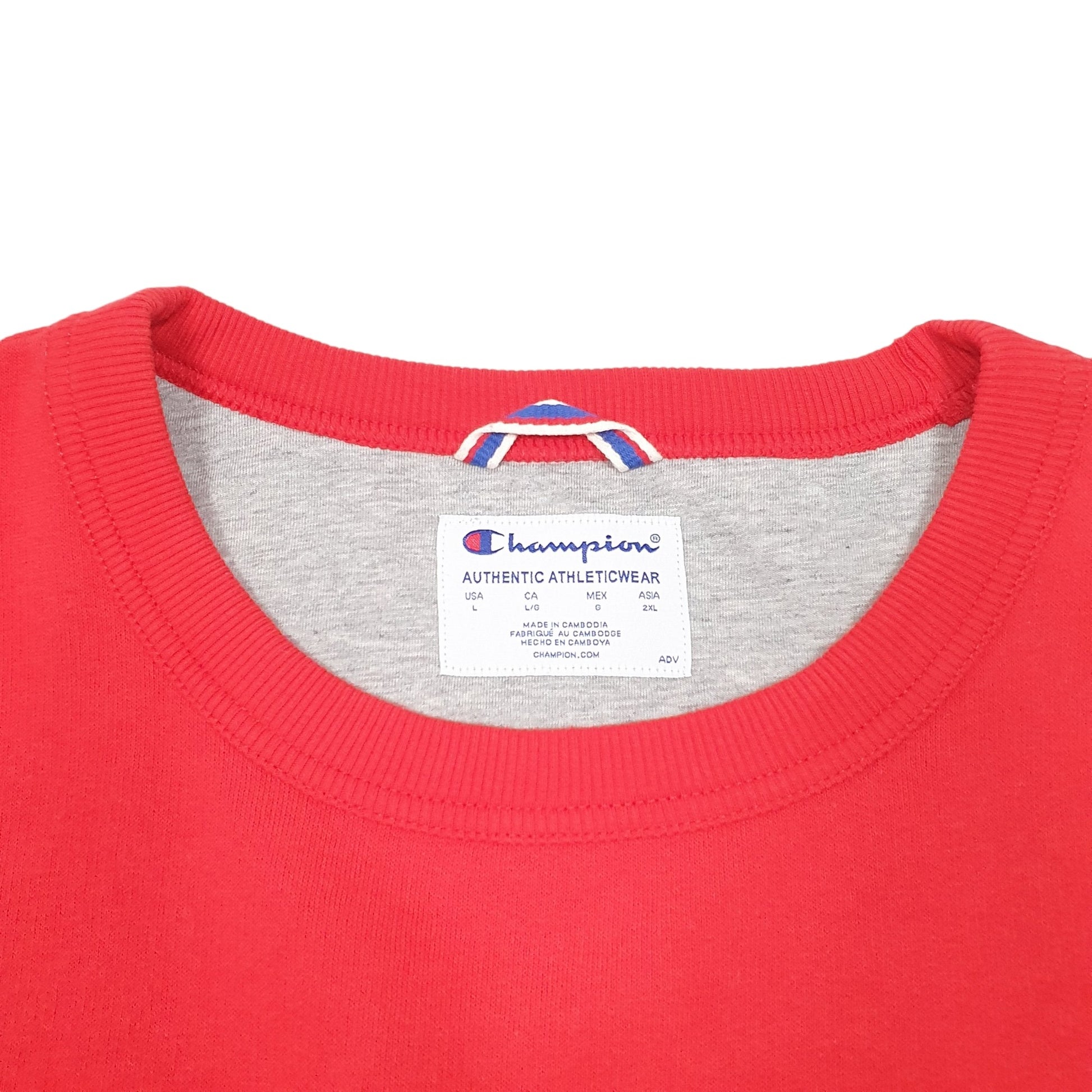 Mens Red Champion  Crewneck Jumper