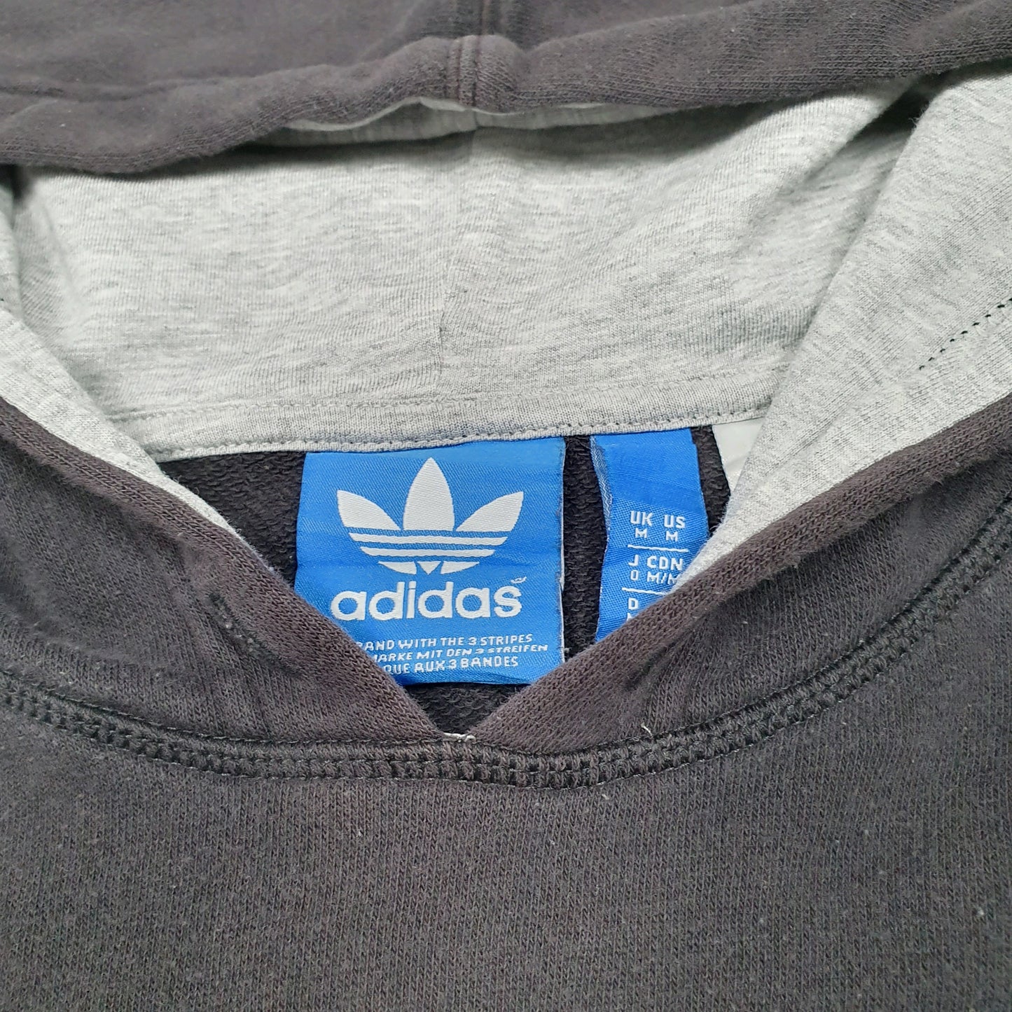 Mens Black Adidas Football Classic Boots History Casuals Hoodie Jumper