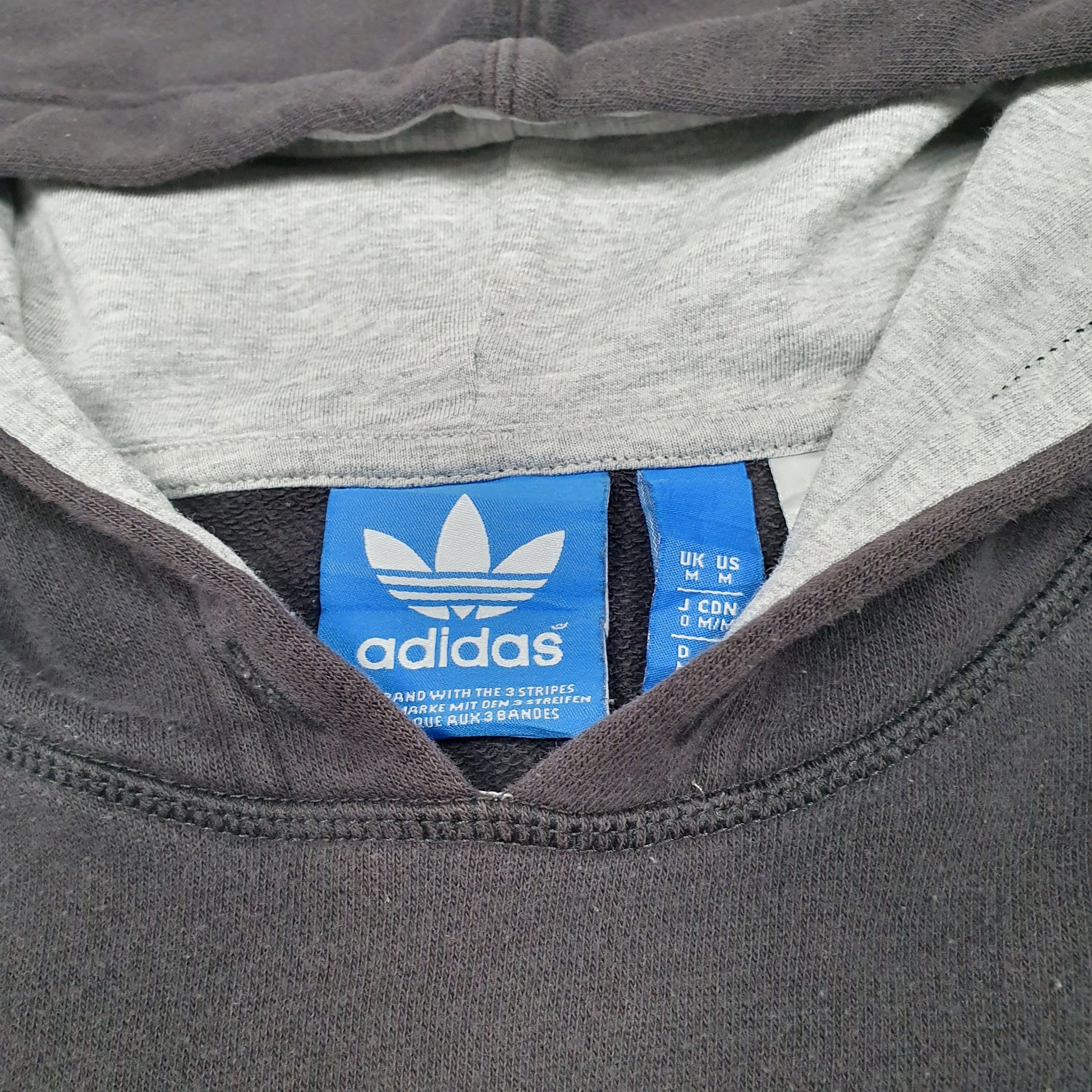 Mens Black Adidas Football Classic Boots History Casuals Hoodie Jumper