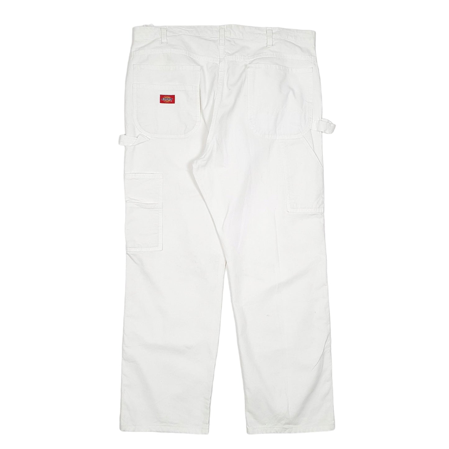 Mens White Dickies Double Knee Painter Decorator Carpenter Trousers