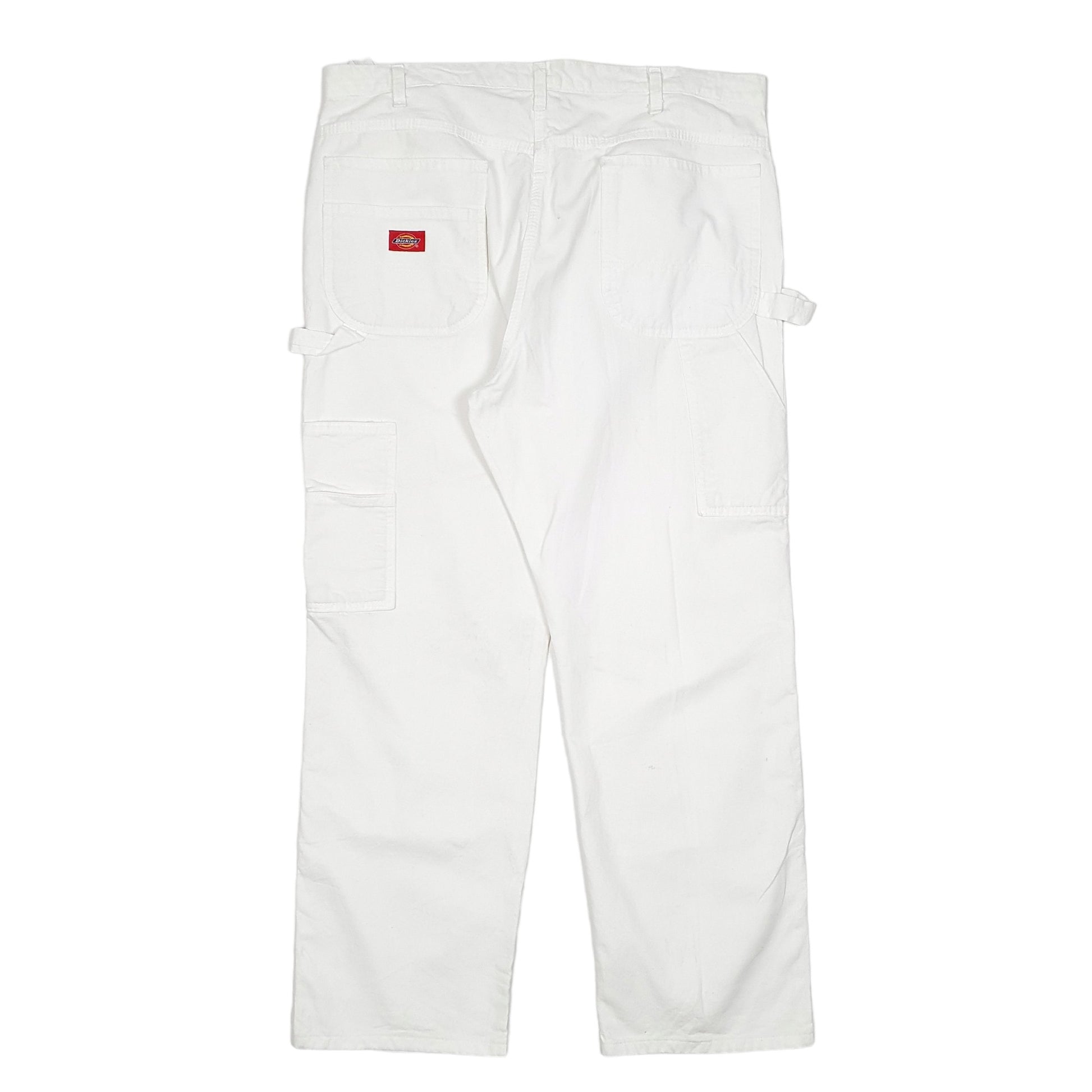 Mens White Dickies Double Knee Painter Decorator Carpenter Trousers