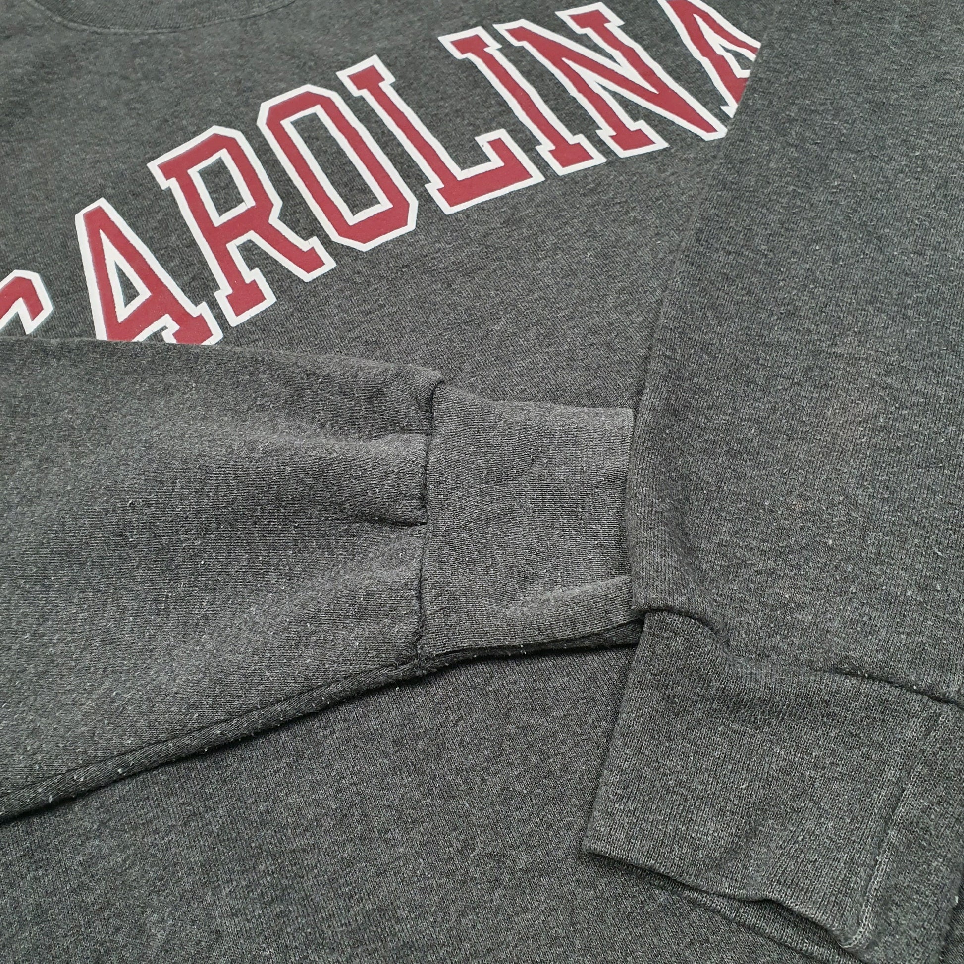 Mens Grey Champion Carolina USA College State Crewneck Jumper