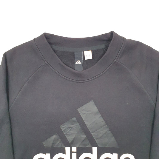 Mens Black Adidas  Crewneck Jumper