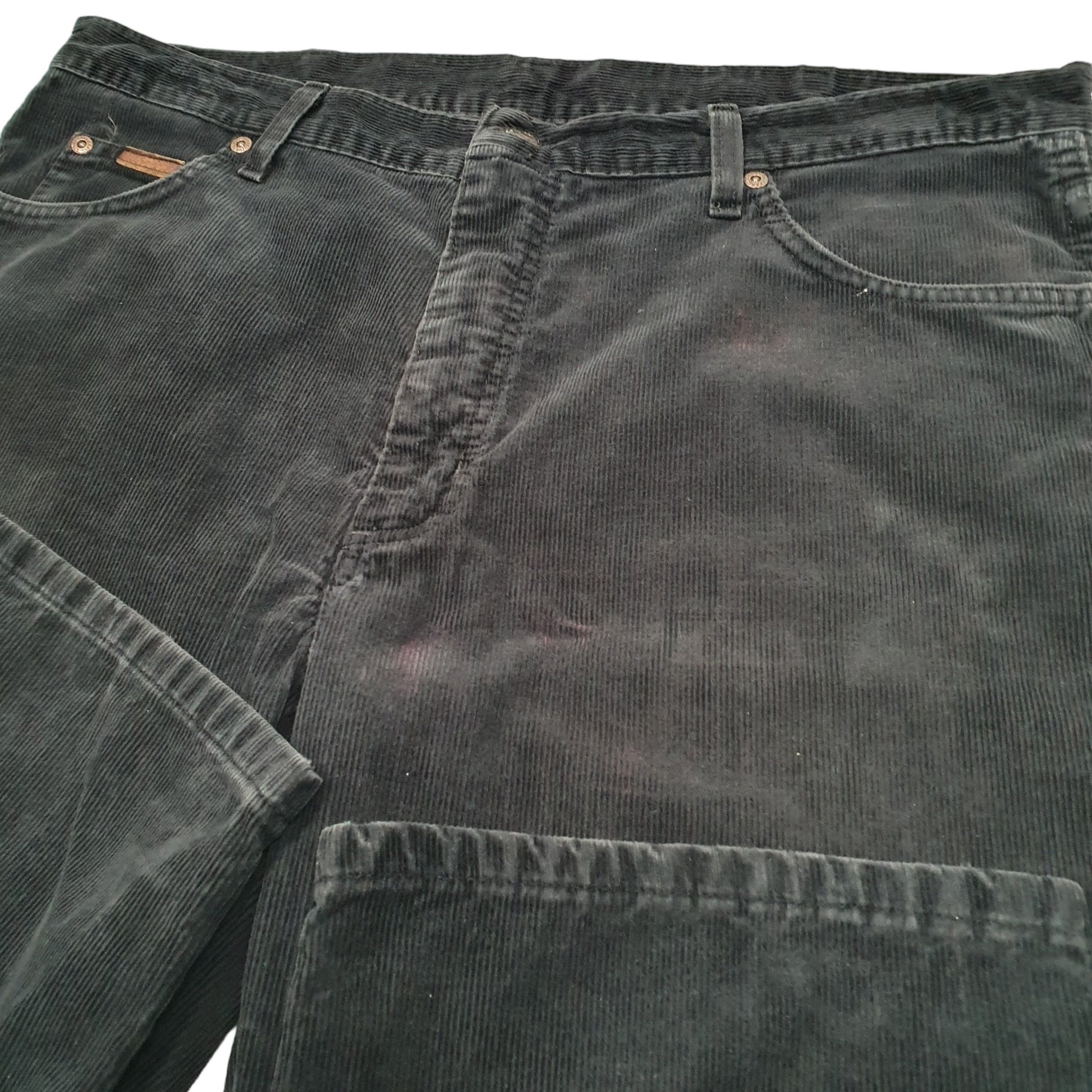 Mens Black Wrangler Texas Corduroy Trousers