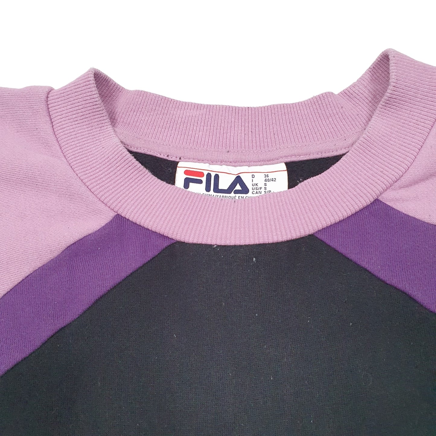 Mens Purple Fila  Crewneck Jumper
