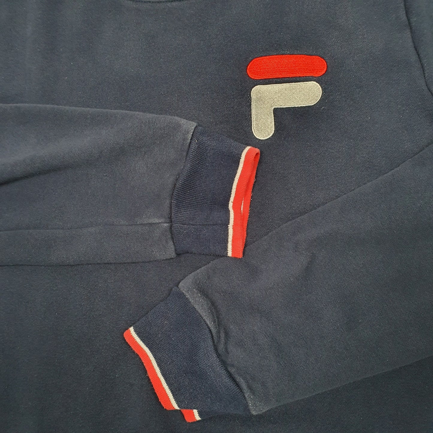 Mens Navy Fila  Crewneck Jumper