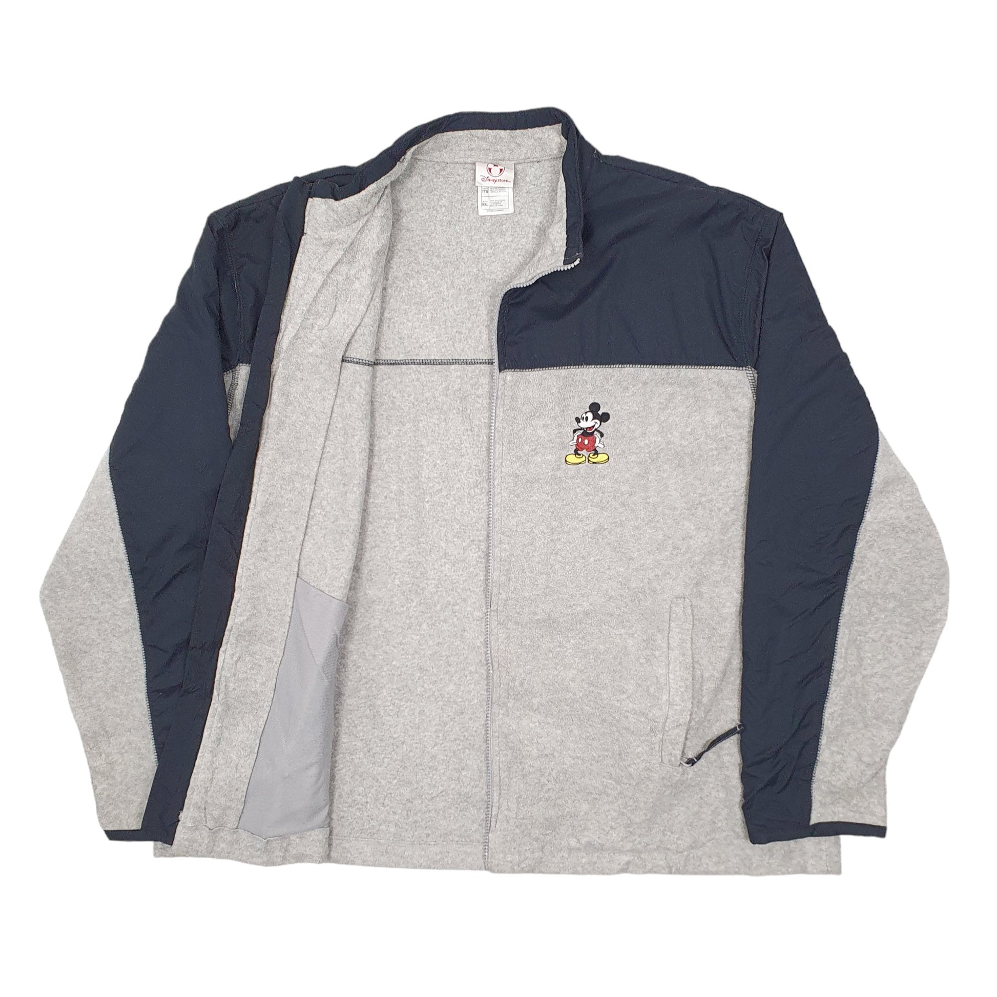 Mens Grey Disney Mickey Mouse Full Zip Jumper