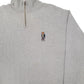 Mens Grey Ralph Lauren Sport Polo Bear Quarter Zip Jumper