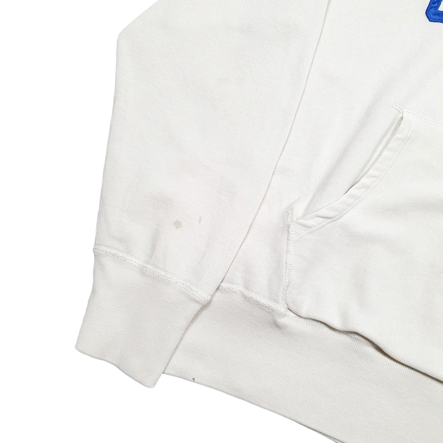 Mens Cream Champion Spellout Hoodie Jumper