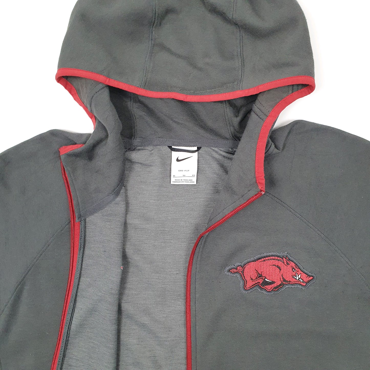 Mens Grey Nike Hoodie Full Zip Jumper