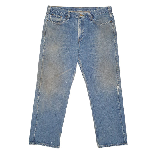 Mens Blue Carhartt Relaxed B460 JeansW38 L30