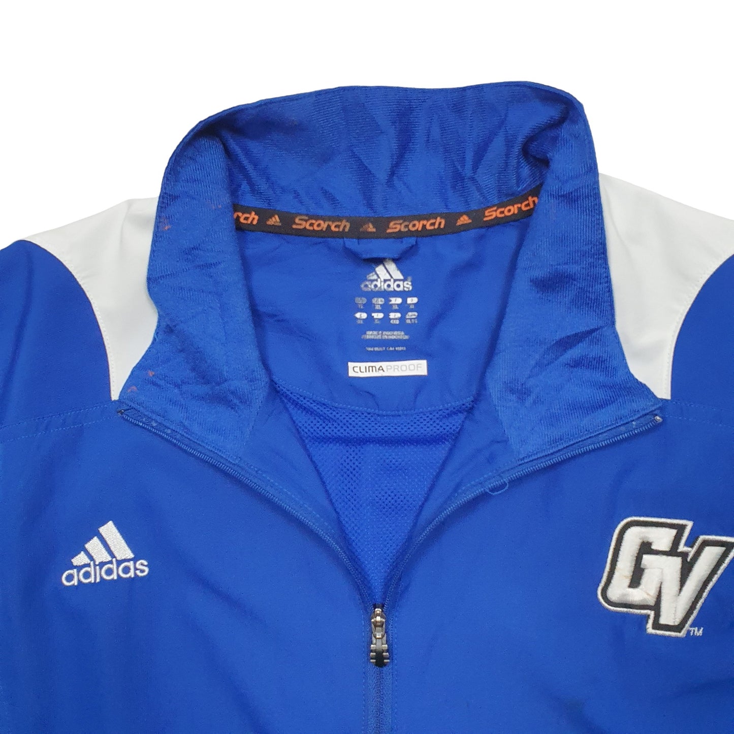 Mens Blue Adidas USA College Full Zip Jumper