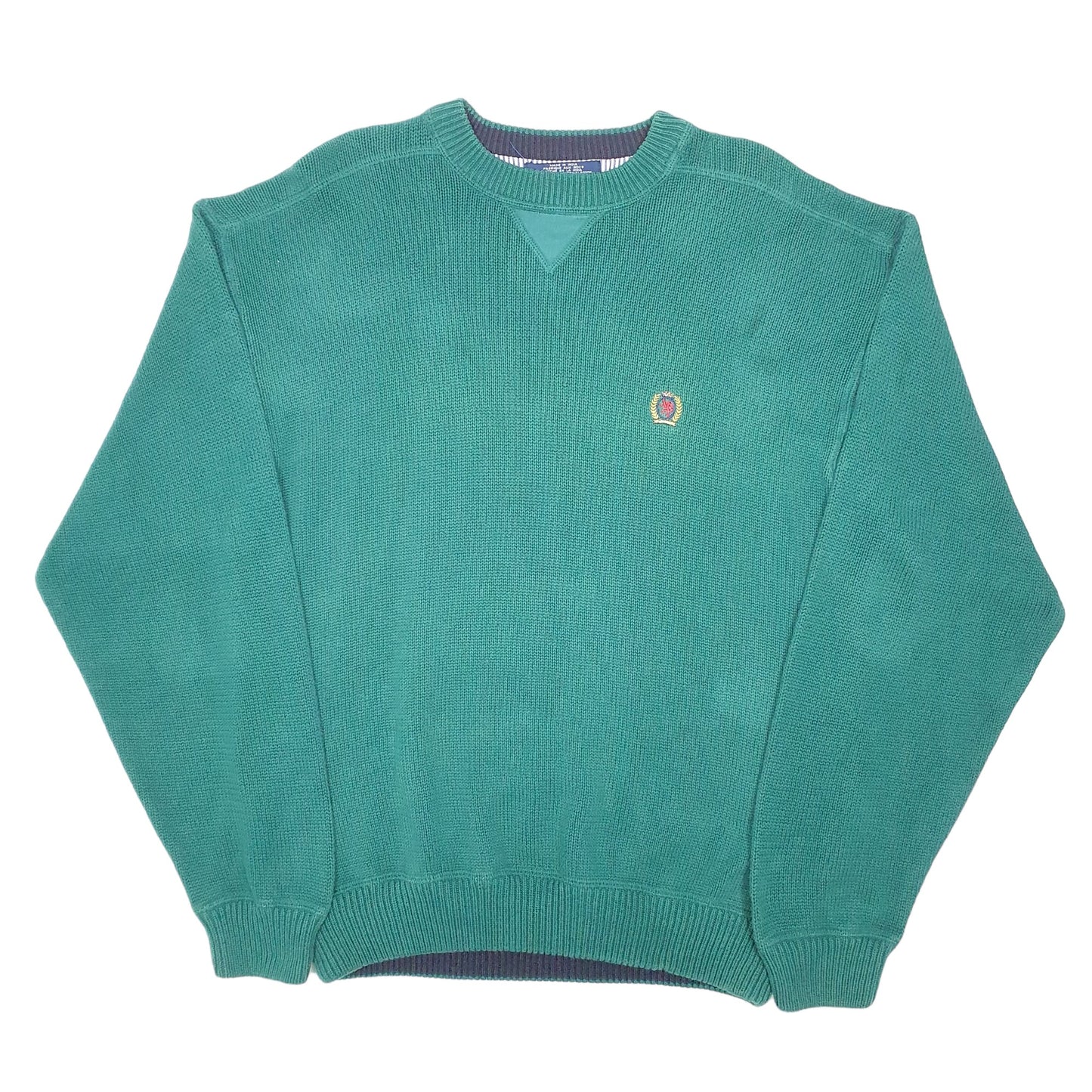 Mens Green Tommy Hilfiger Knit Crewneck Jumper