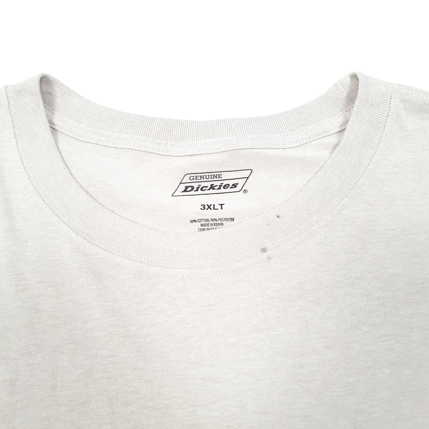 Mens Cream Dickies Pocket Workwear Short Sleeve T Shirt