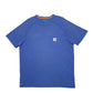 Mens Blue Carhartt  Short Sleeve T Shirt