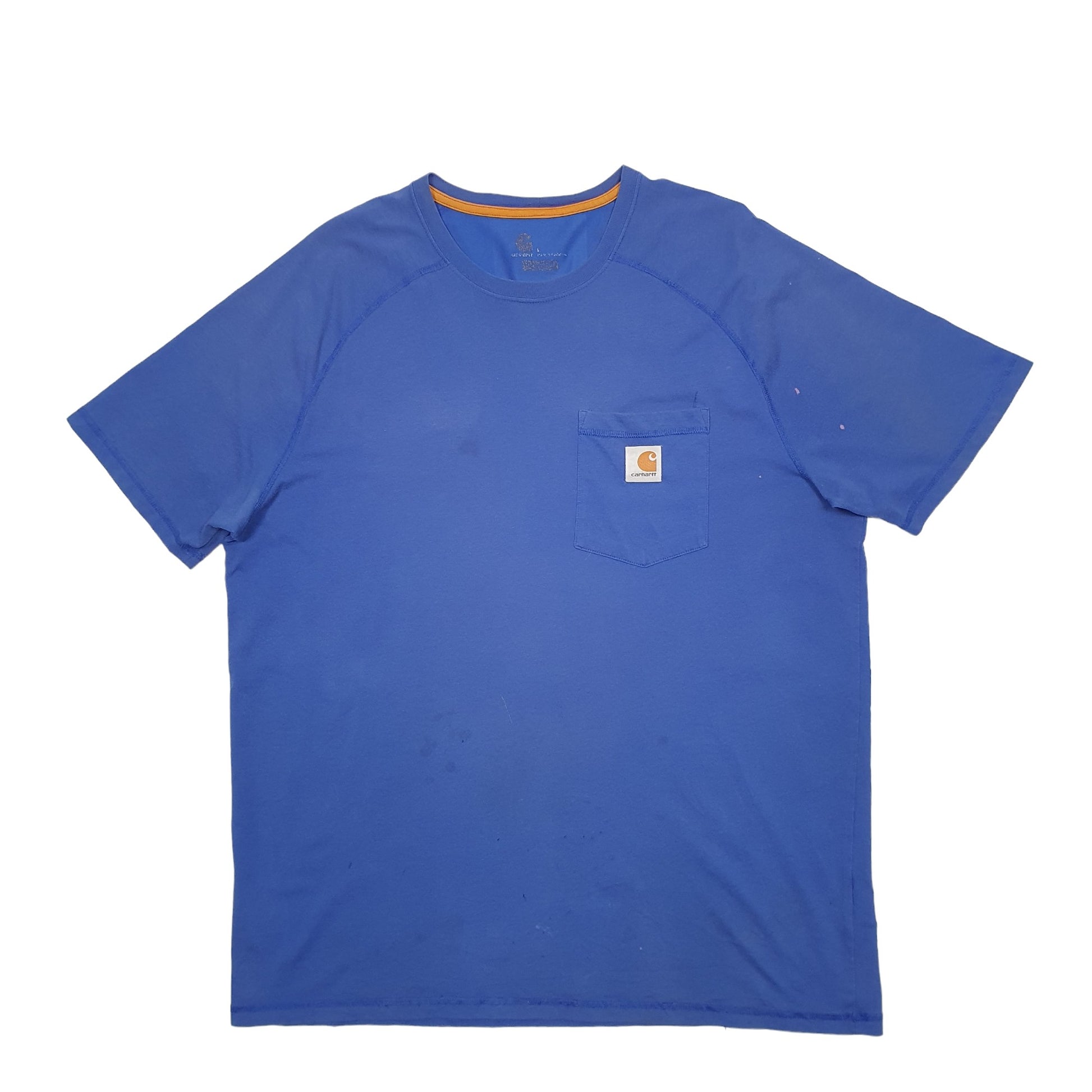 Mens Blue Carhartt  Short Sleeve T Shirt